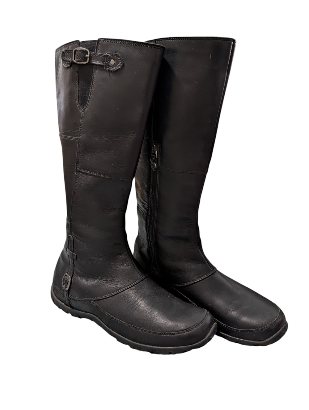 The North Face Camryn Leather Knee High Boots Riding Boots Black Women's 10